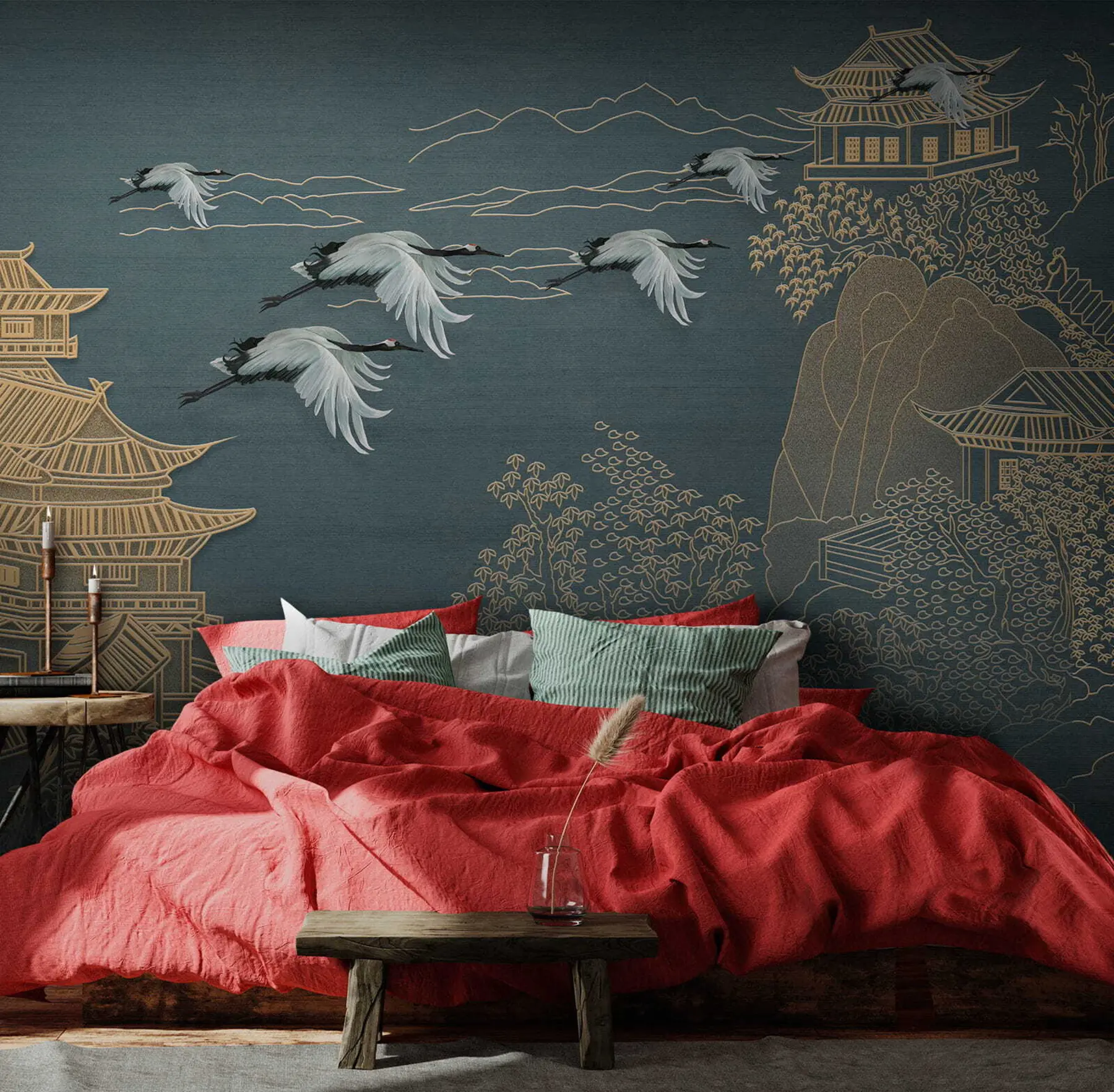 wall murals Japanese style drawing u38720