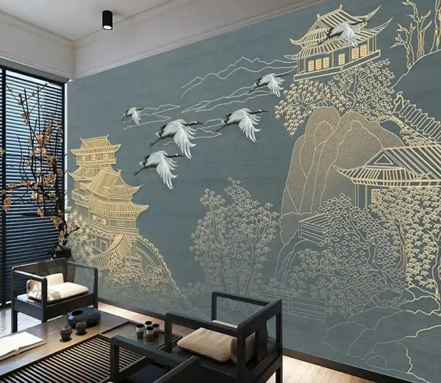 wall murals Japanese style drawing u38720
