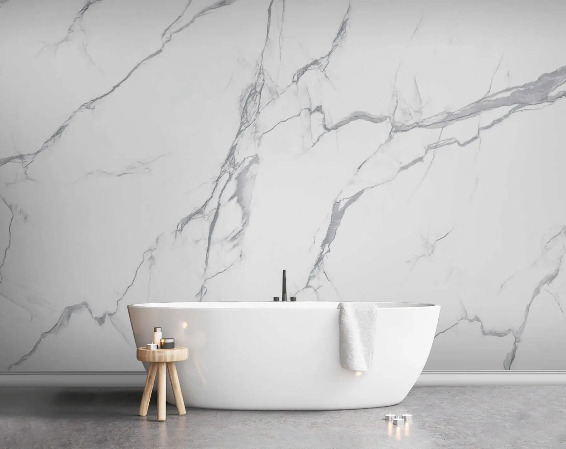 wall murals White marble u42049