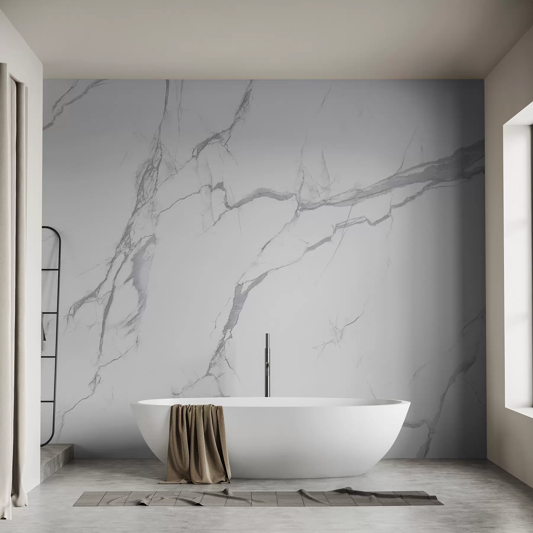 wall murals White marble u42049
