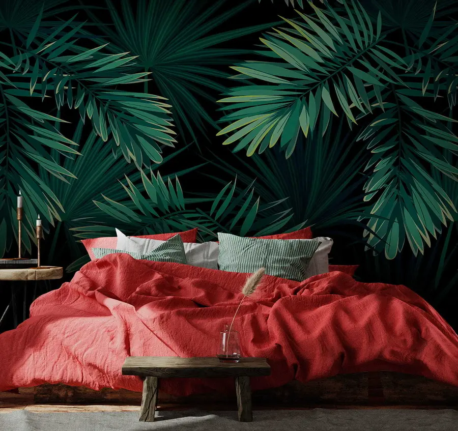 wall murals Green palm trees u43269