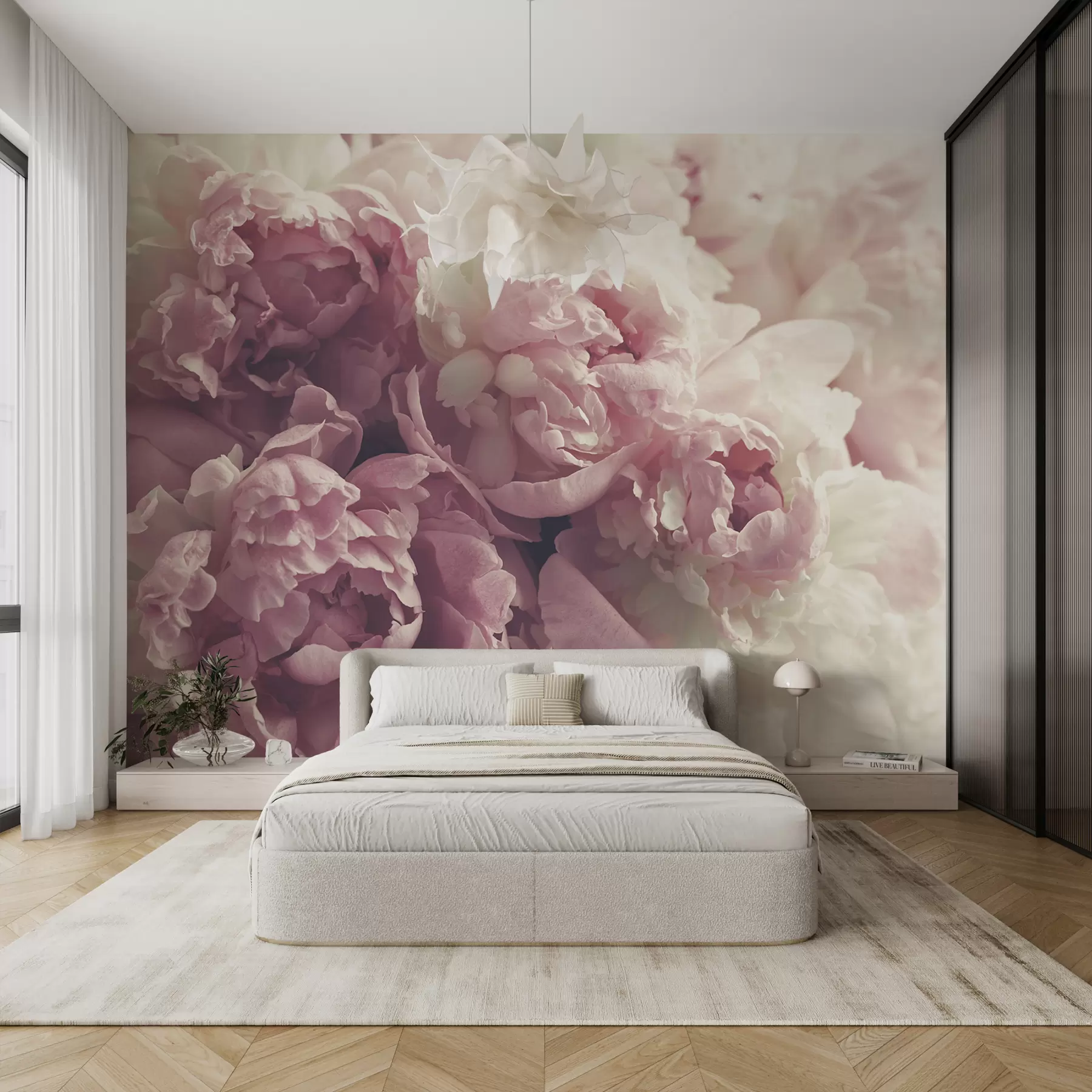 wall murals Flower, petal and pink u44746
