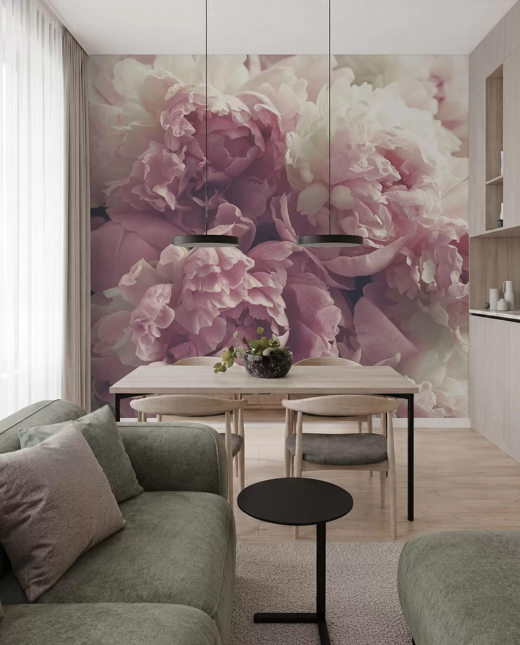 wall murals Flower, petal and pink u44746