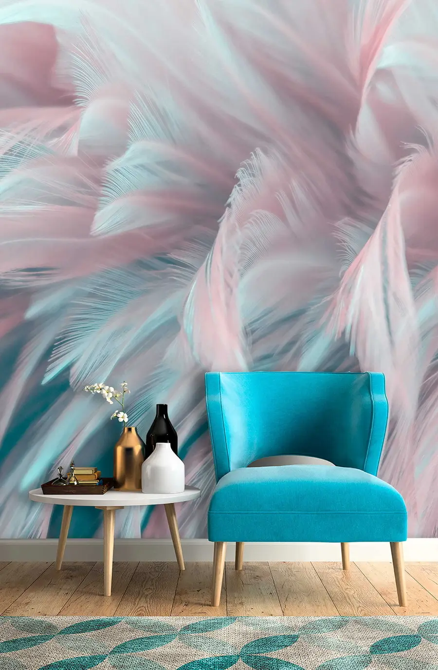wall murals Plant, azure and petal u45689