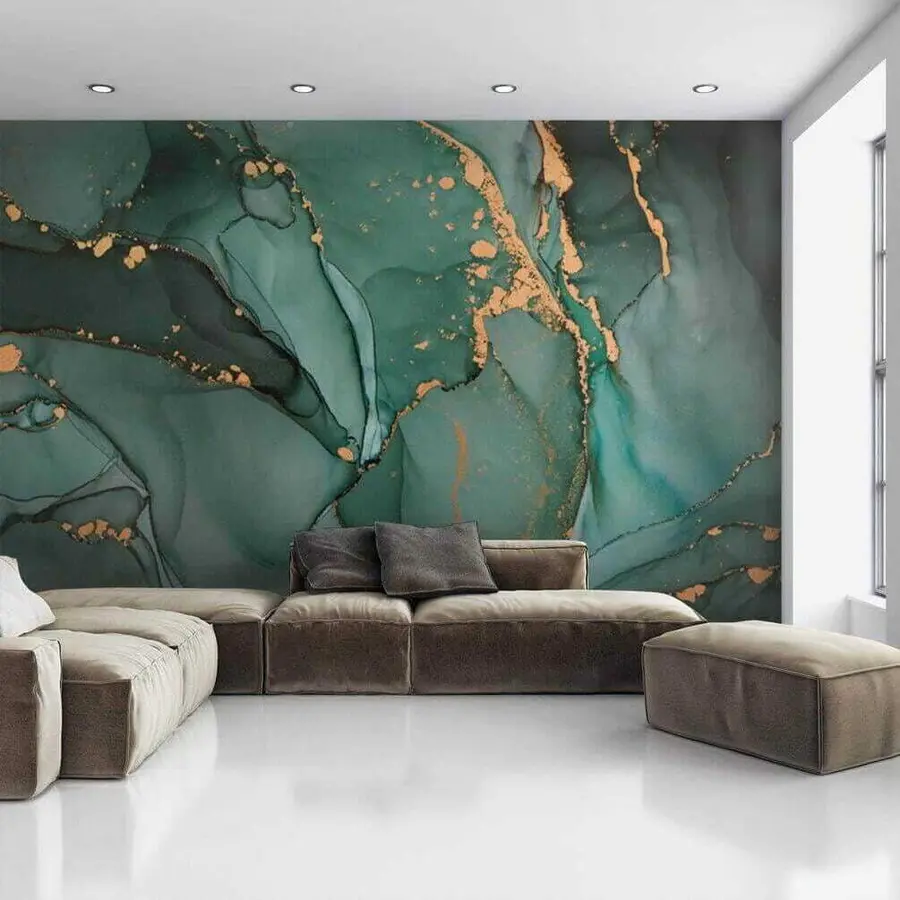 wall murals Green marble u50235