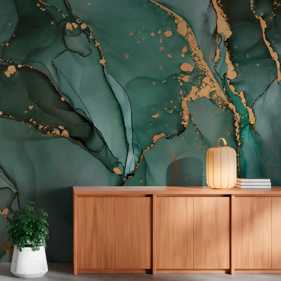 wall murals Green marble u50235