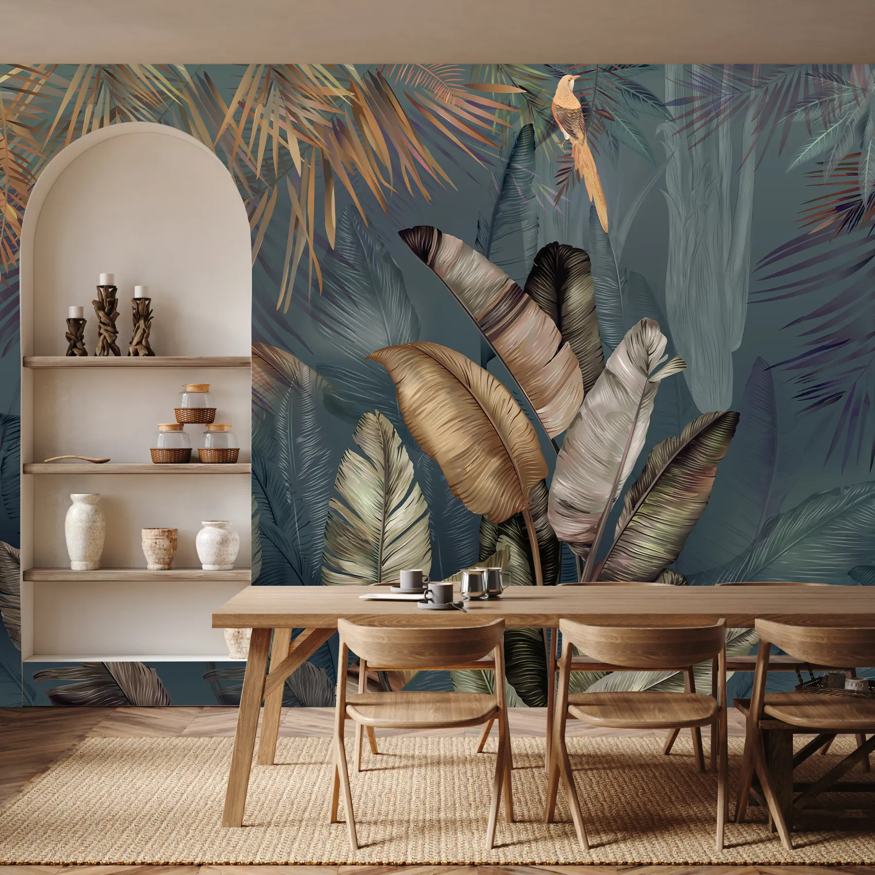 wall murals Bright tropical jungle u50468