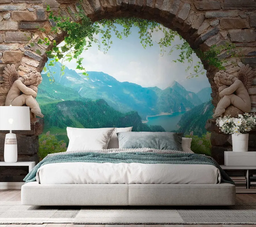 wall murals Arch with a view of the mountains u52506