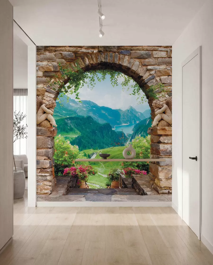 wall murals Arch with a view of the mountains u52506