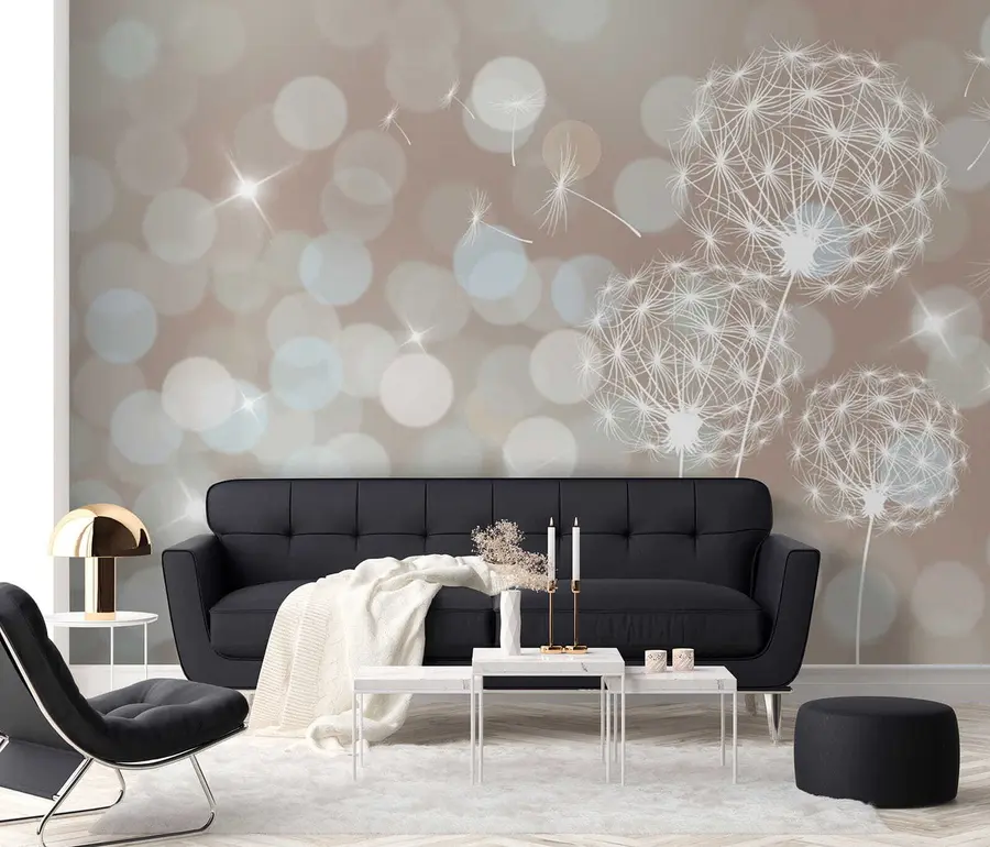 wall murals Dandelions in radiance u52507