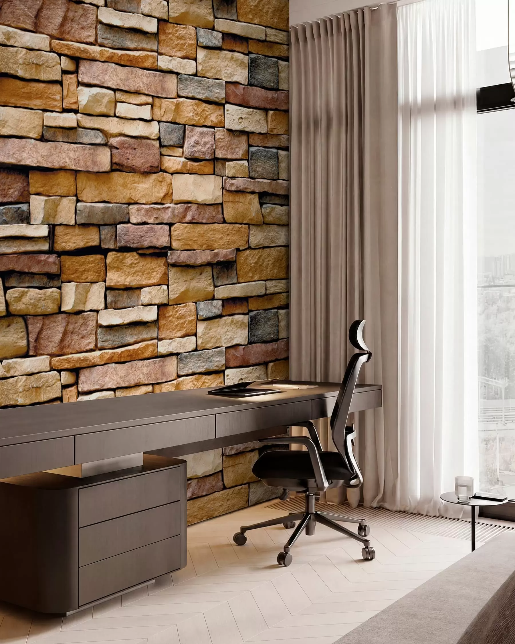 wall murals Stone wall u52545