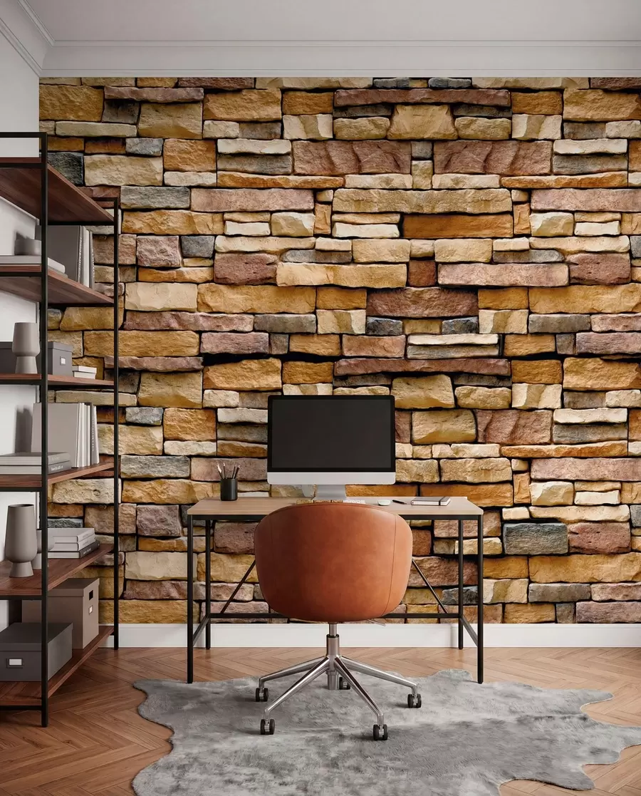 wall murals Stone wall u52545