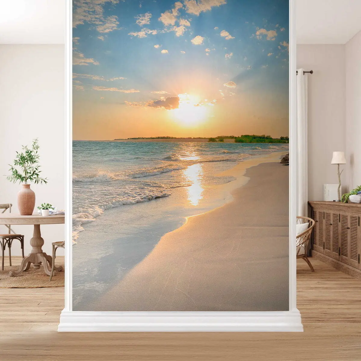 wall murals Sunset on the sea coast u53408