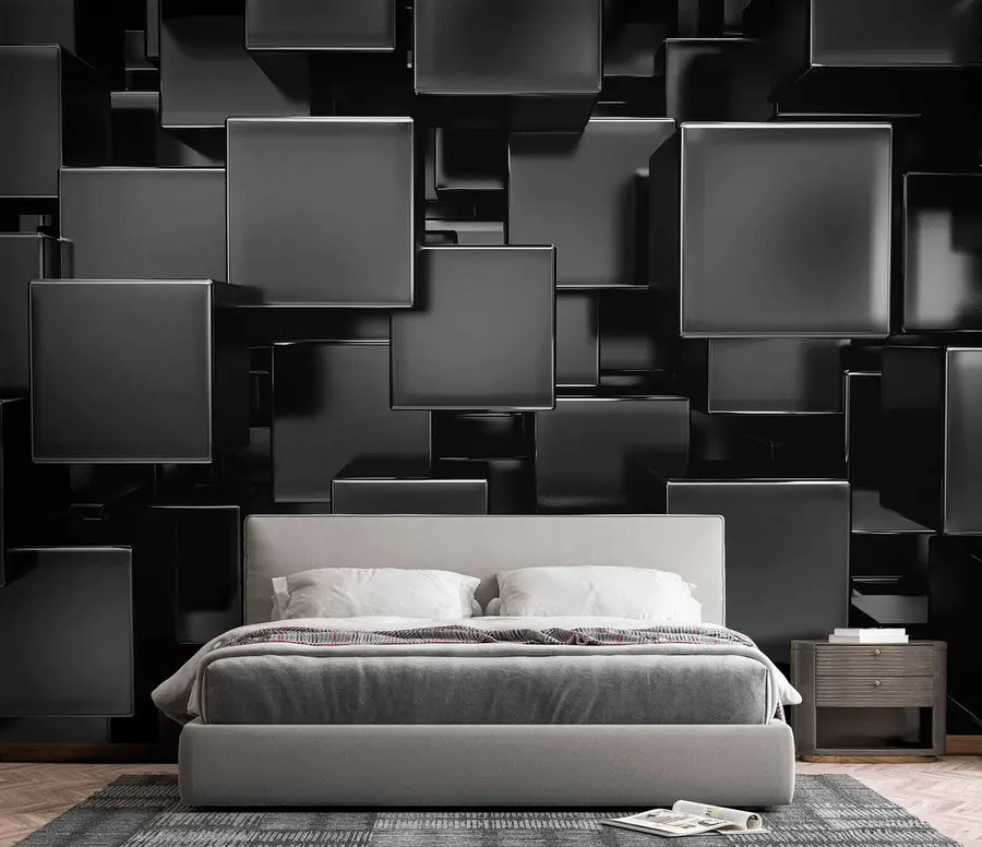 wall murals Anodized titanium cubes u53412