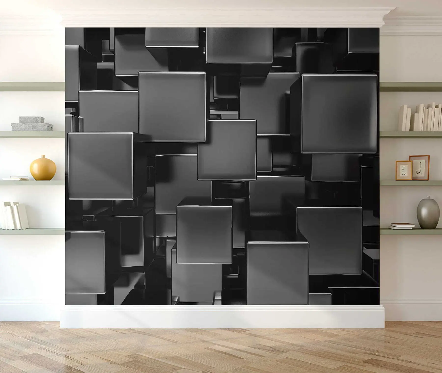 wall murals Anodized titanium cubes u53412