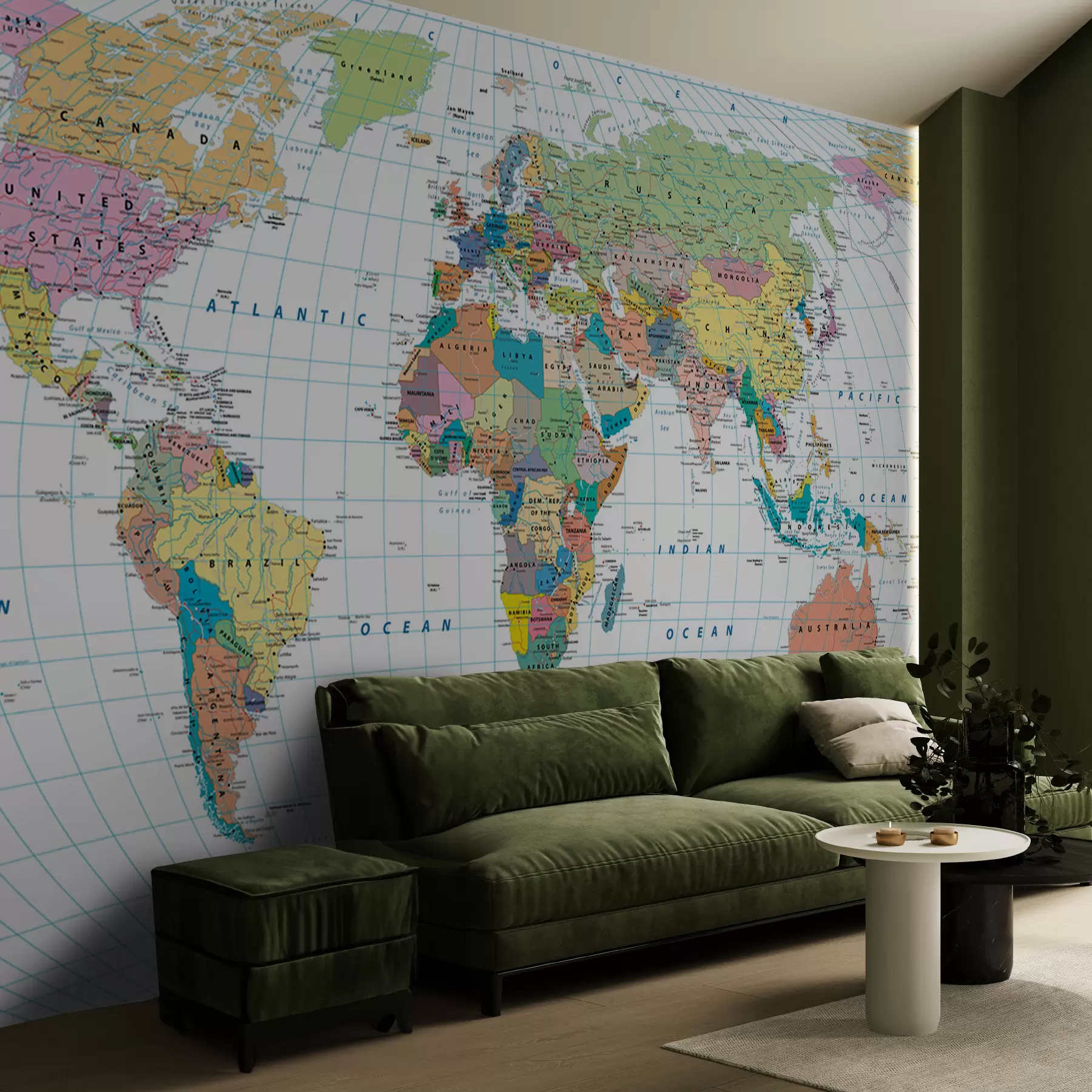 wall murals World map u53652