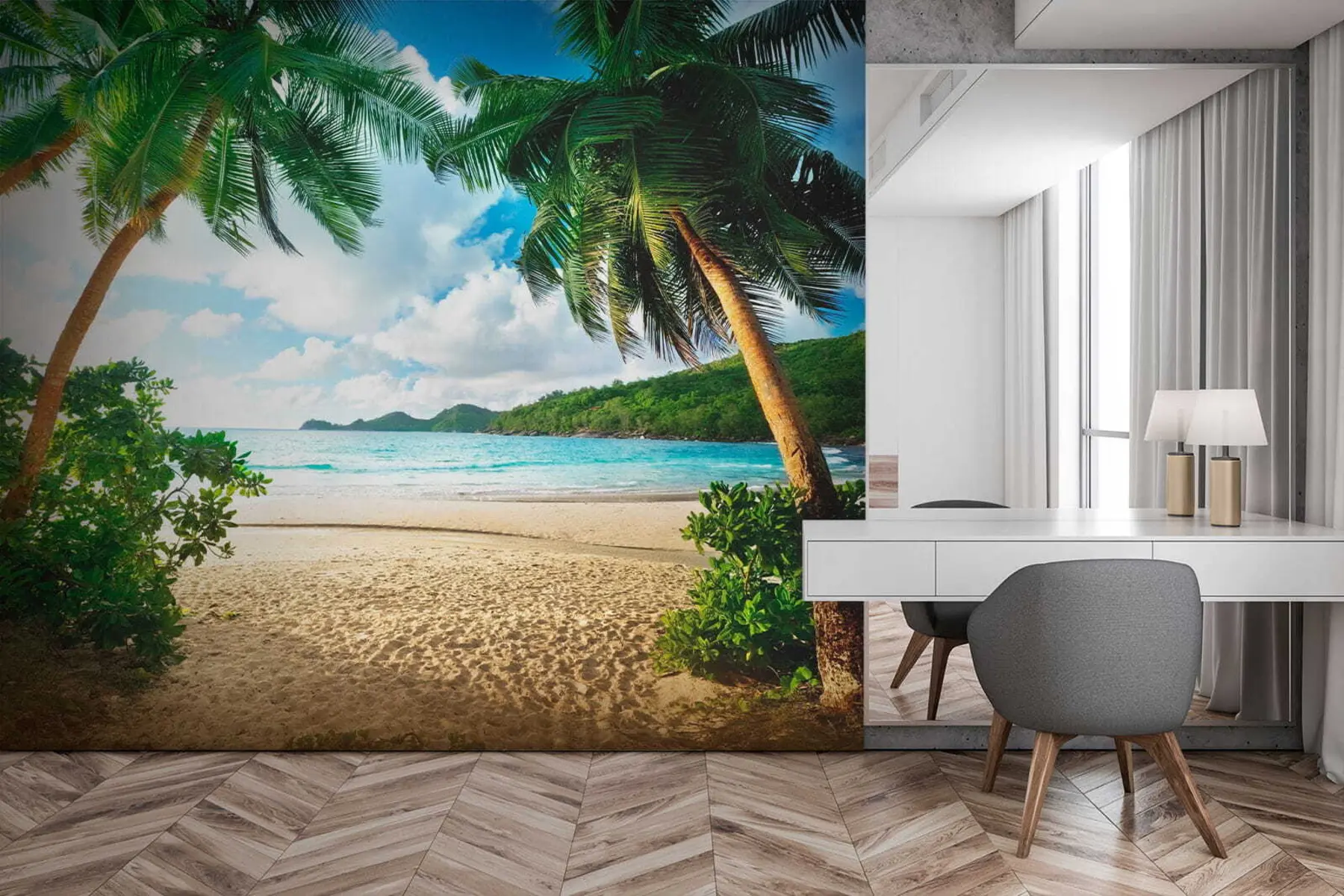 wall murals Cloud, sky and plant u53753