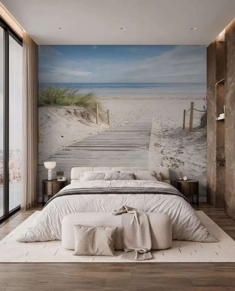 wall murals Path to the sandy beach u54357