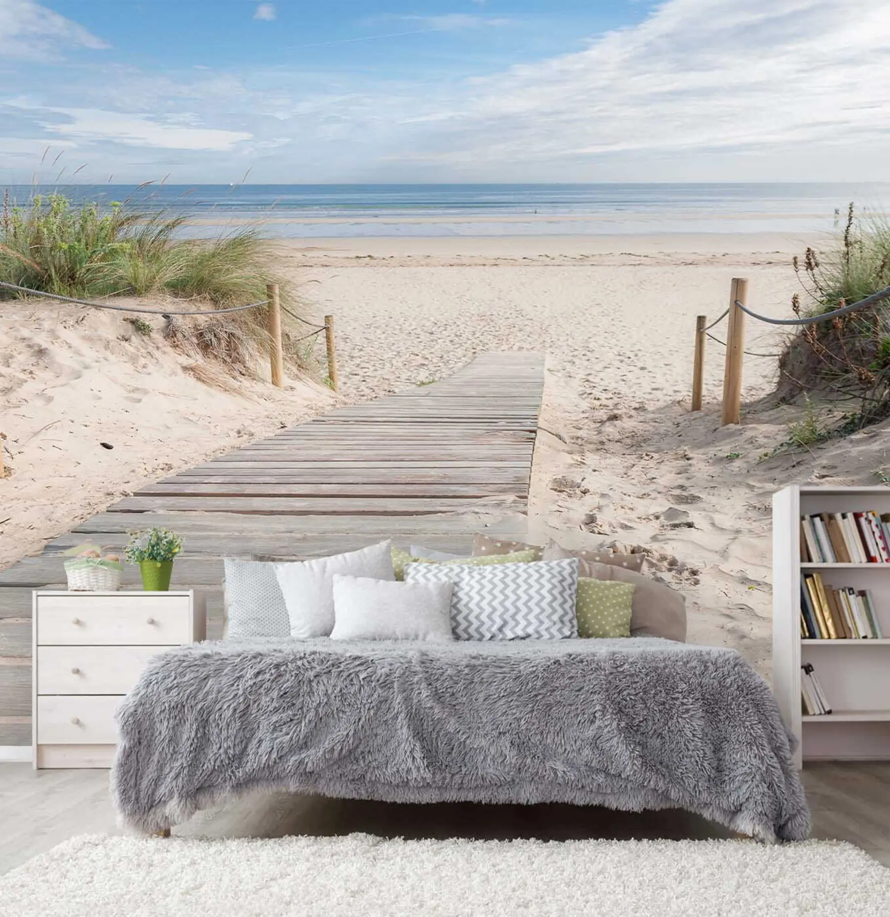 wall murals Path to the sandy beach u54357