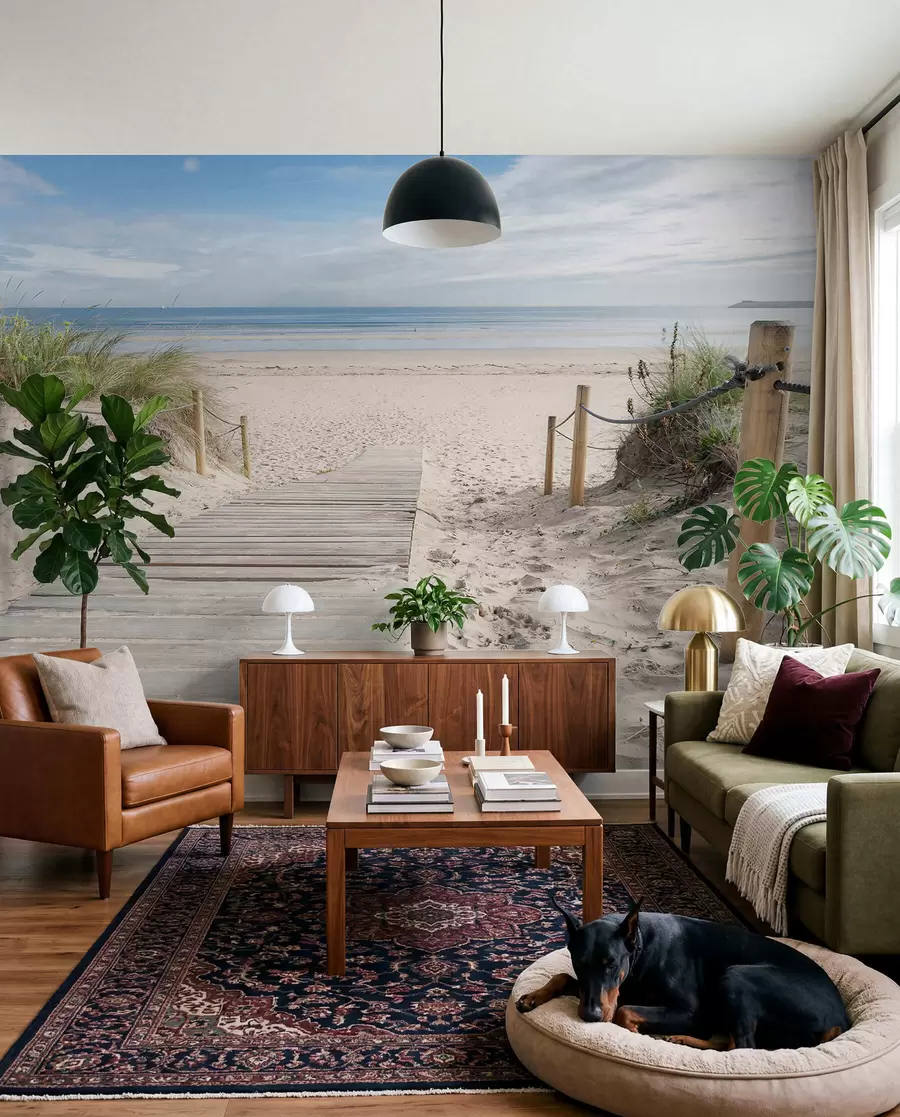 wall murals Path to the sandy beach u54357
