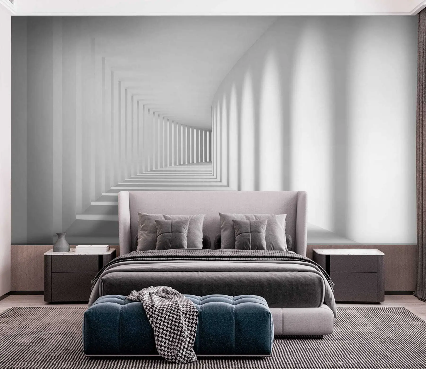 wall murals Grey, art and parallel u55301