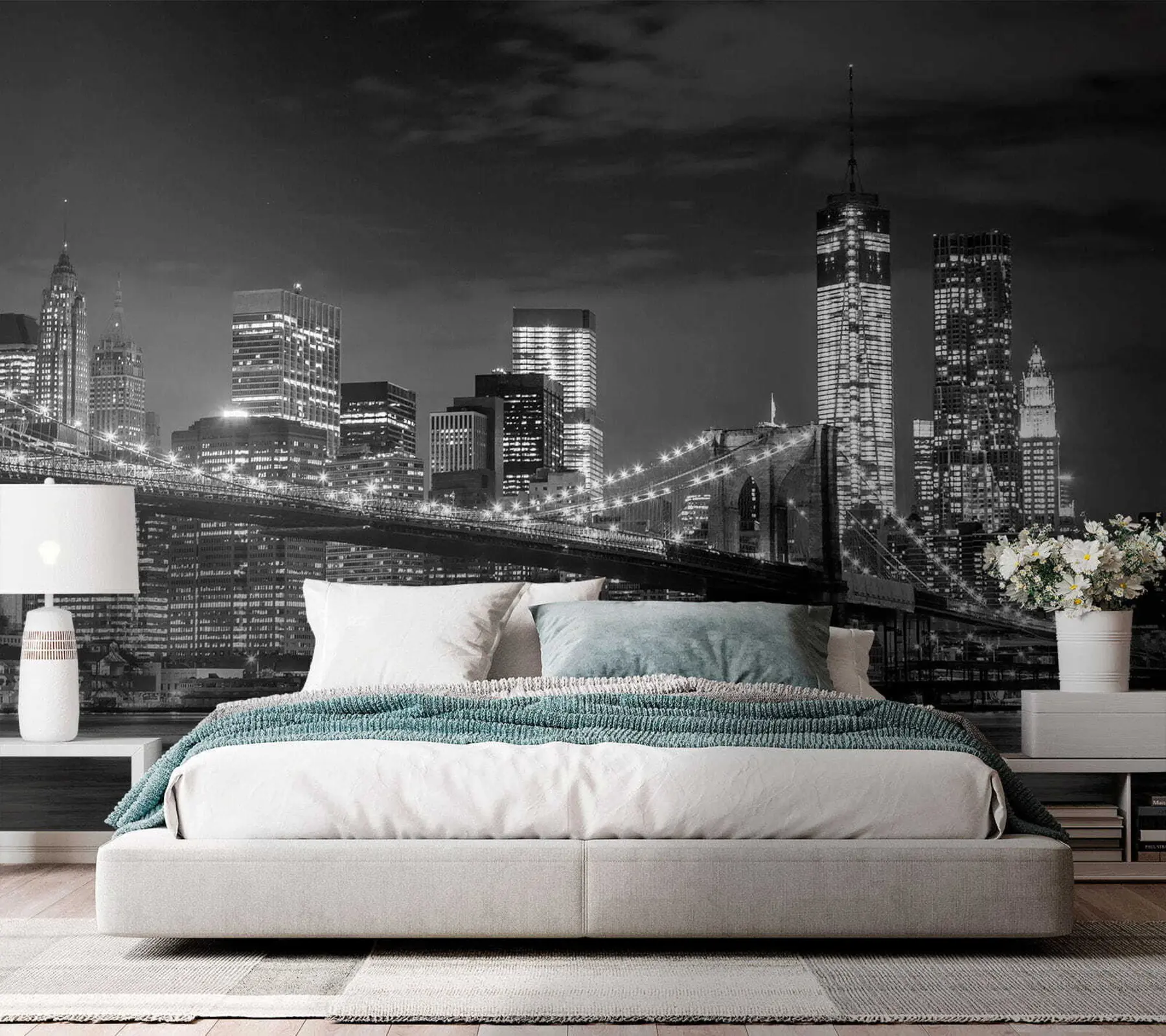 wall murals Water, skyscraper and building u56428