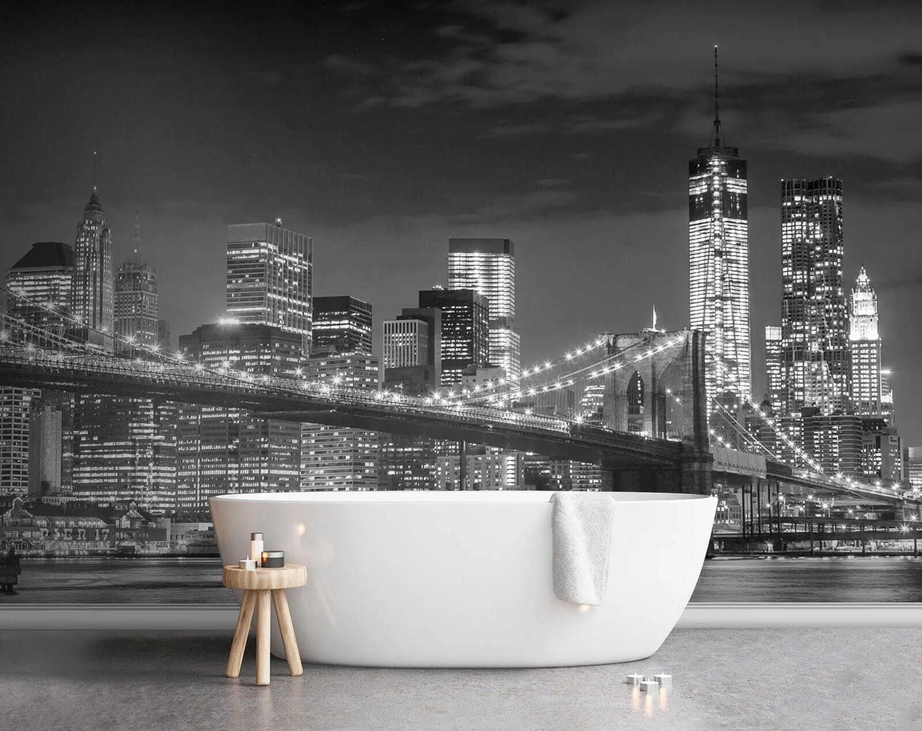 wall murals Water, skyscraper and building u56428