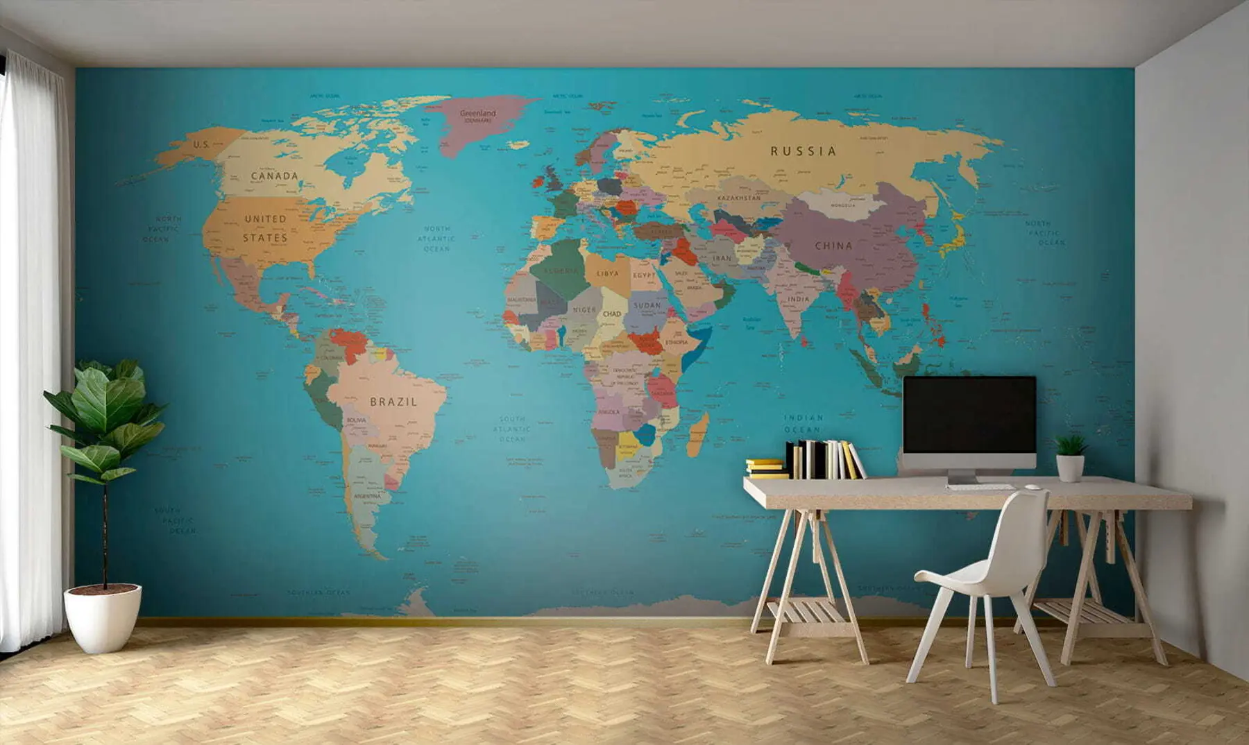 wall murals World map u57440