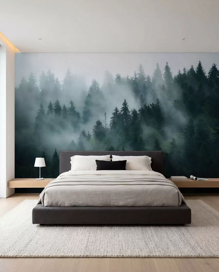 wall murals Foggy forest u57914