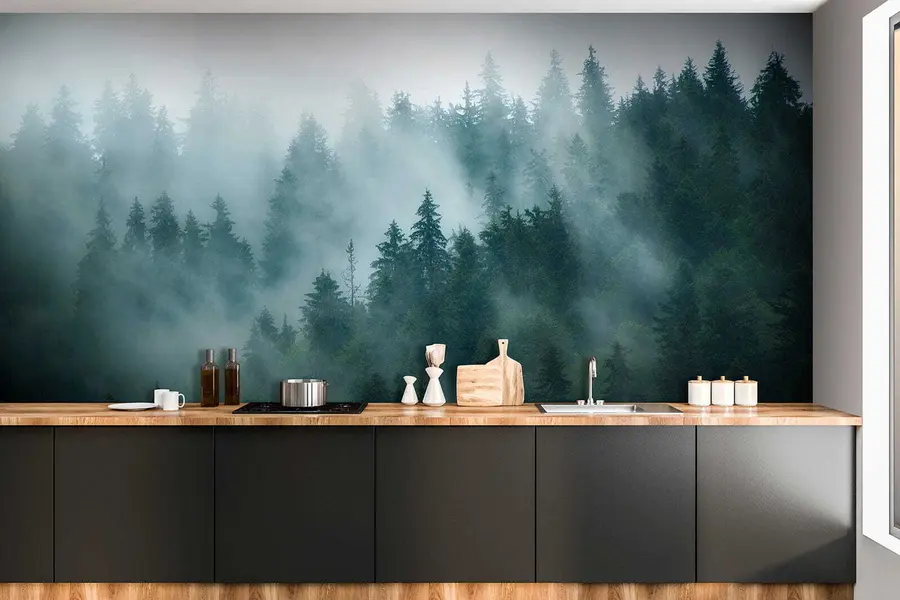 wall murals Foggy forest u57914