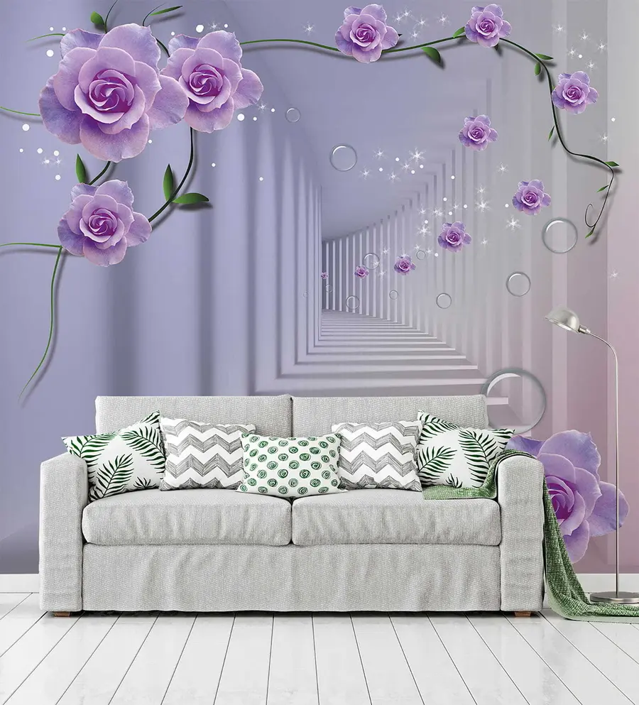 wall murals Flower, purple and petal u60194