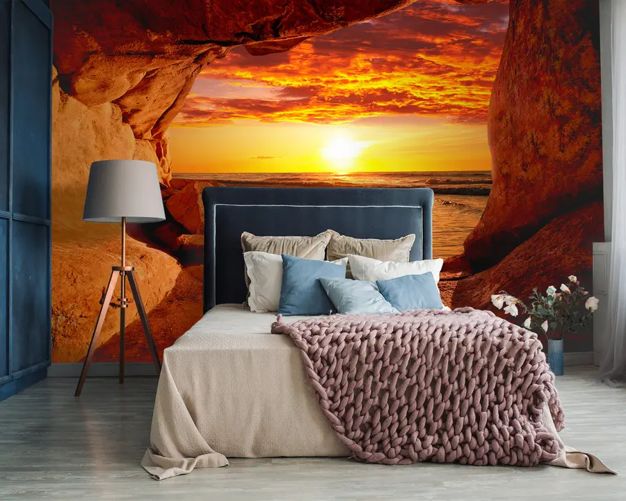 wall murals Sunset in the rocks u60242
