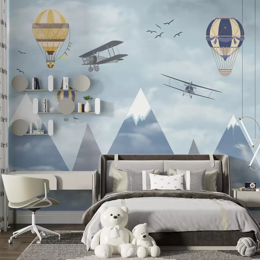 wall murals Mountains and balloons u60492