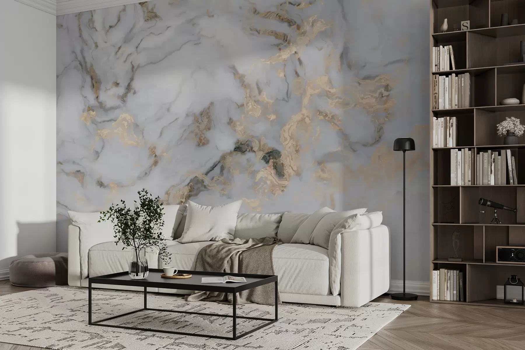 wall murals Wood, freezing and twig u60555