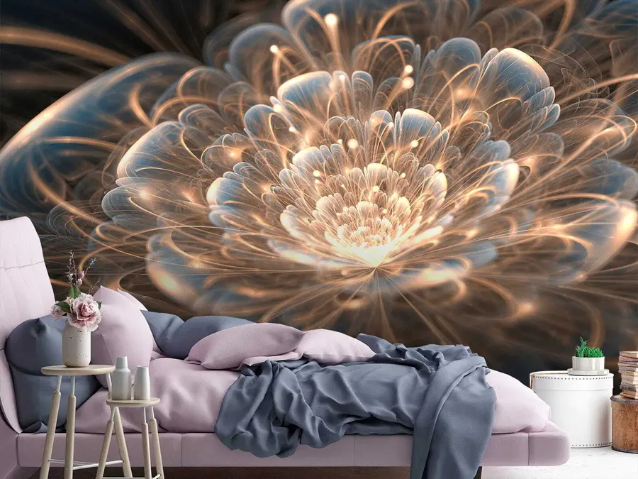 wall murals Drawing with light on a dark background u59705