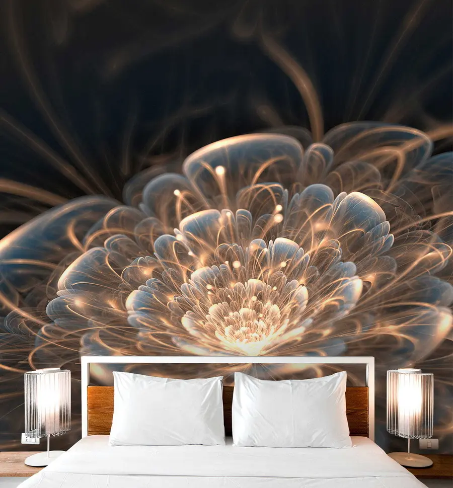 wall murals Drawing with light on a dark background u59705