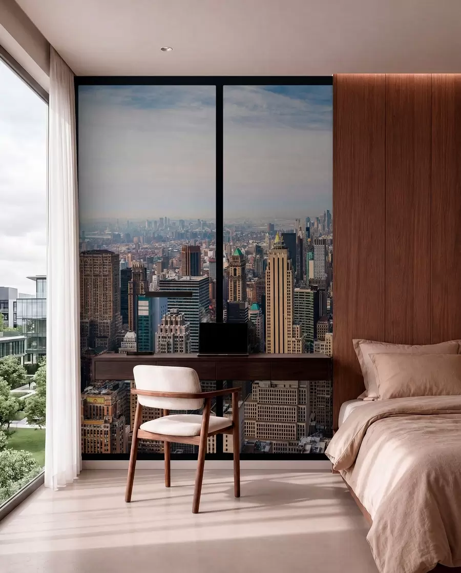 wall murals View of the city u68001