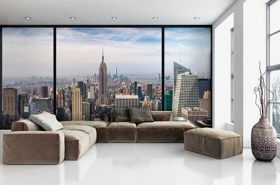 wall murals View of the city u68001