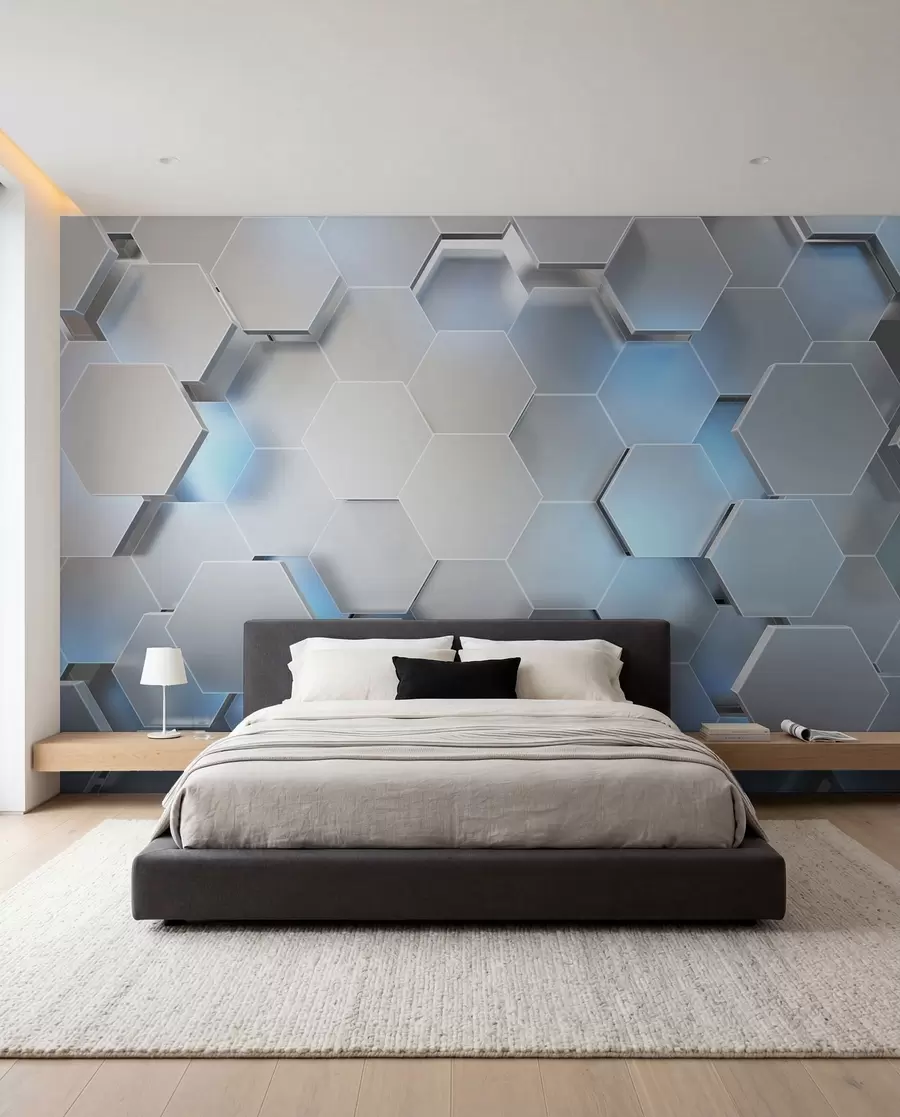 wall murals Azure, blue and rectangle u59733