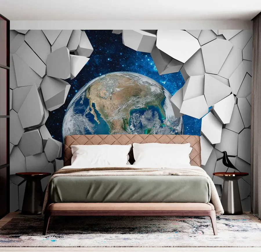 wall murals 3D wall and planet u77808