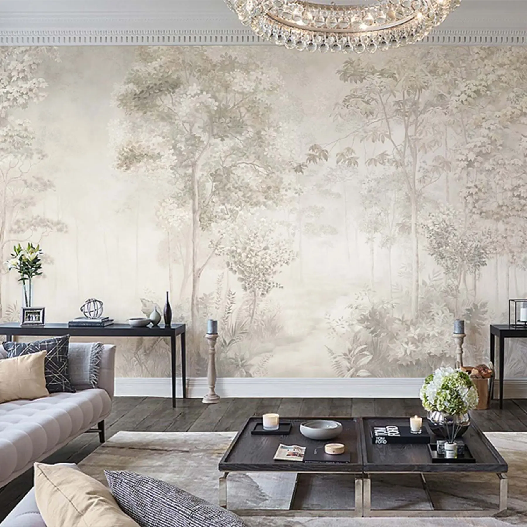 wall murals Charming forest u78448