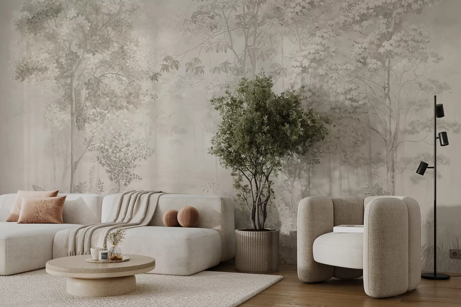 wall murals Charming forest u78448