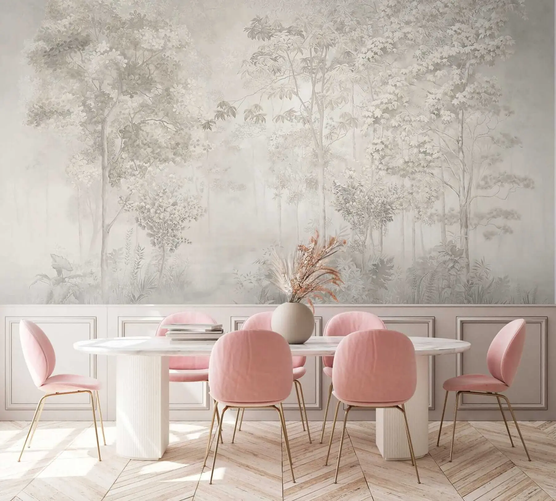 wall murals Charming forest u78448