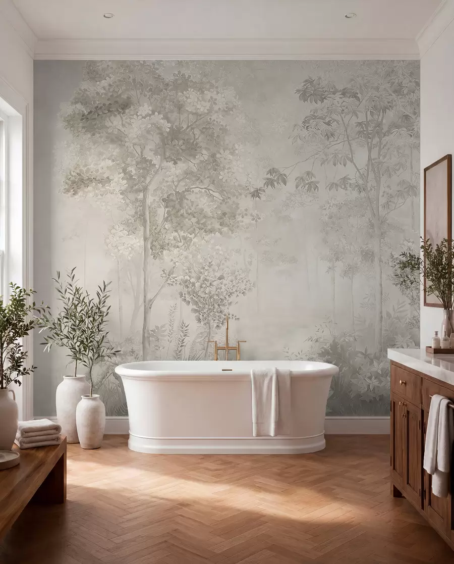 wall murals Charming forest u78448