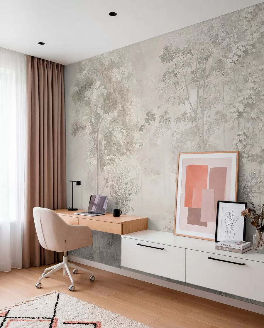 wall murals Charming forest u78448
