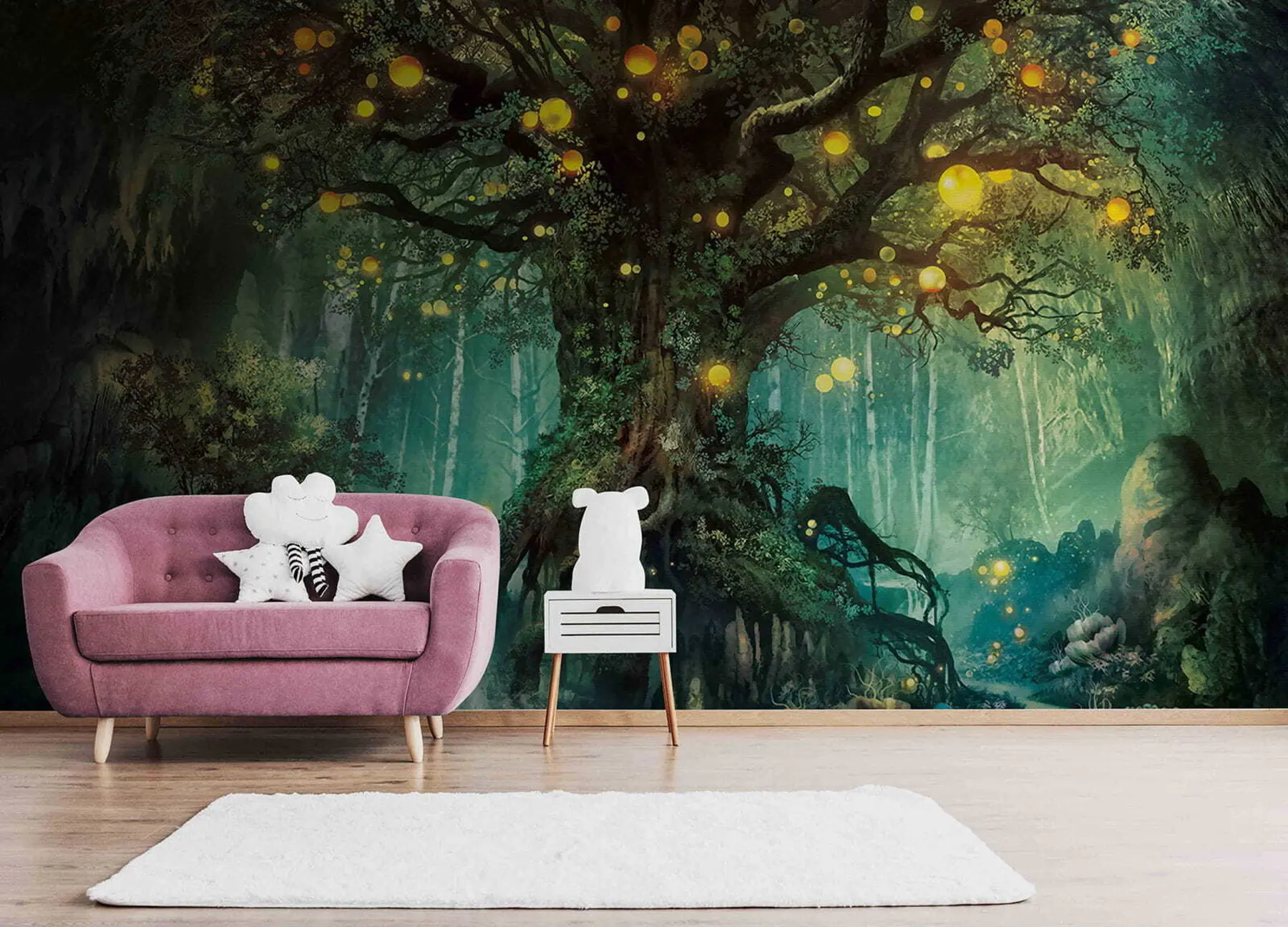 wall murals The radiance of a tree u79589