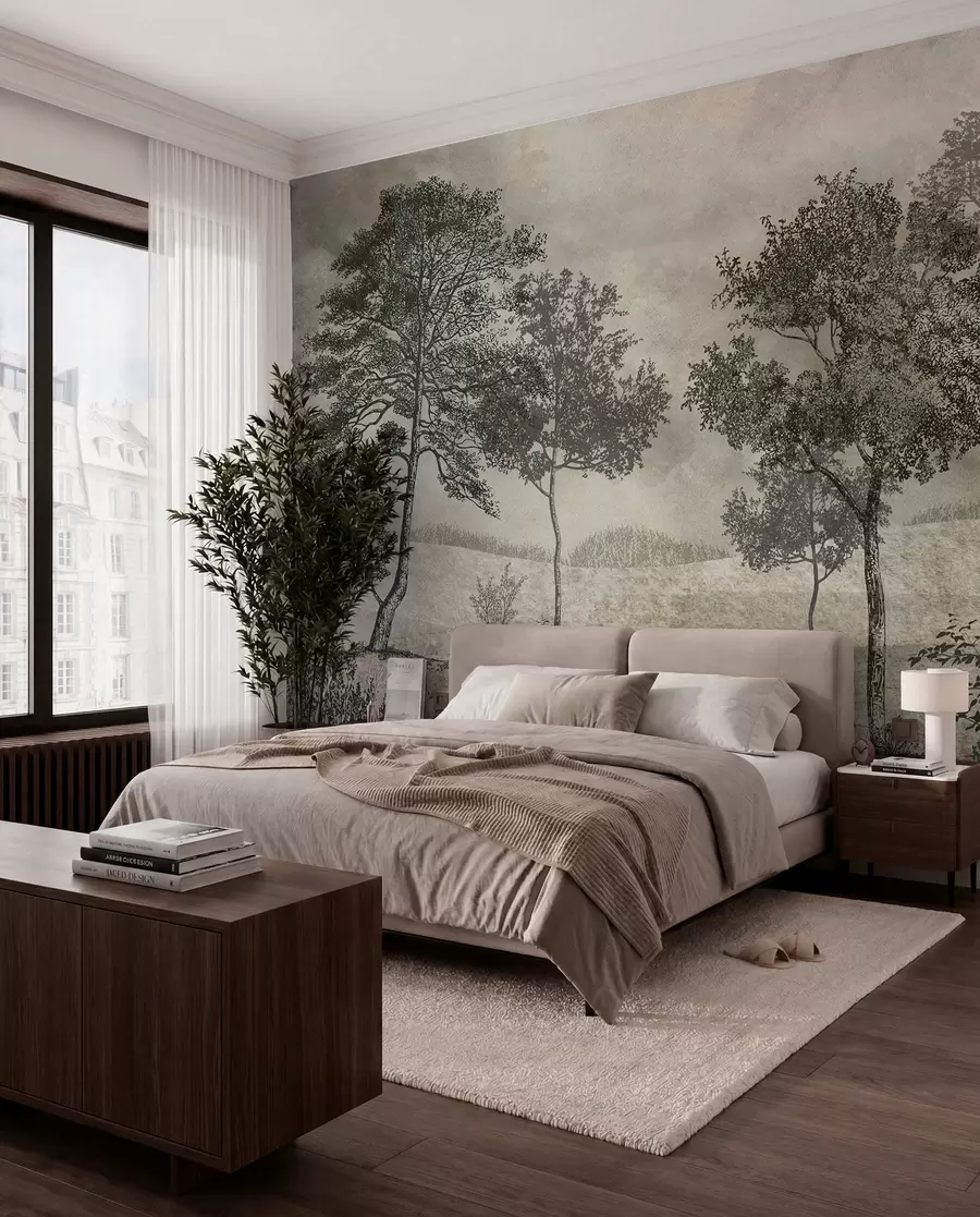wall murals Vintage trees u80030