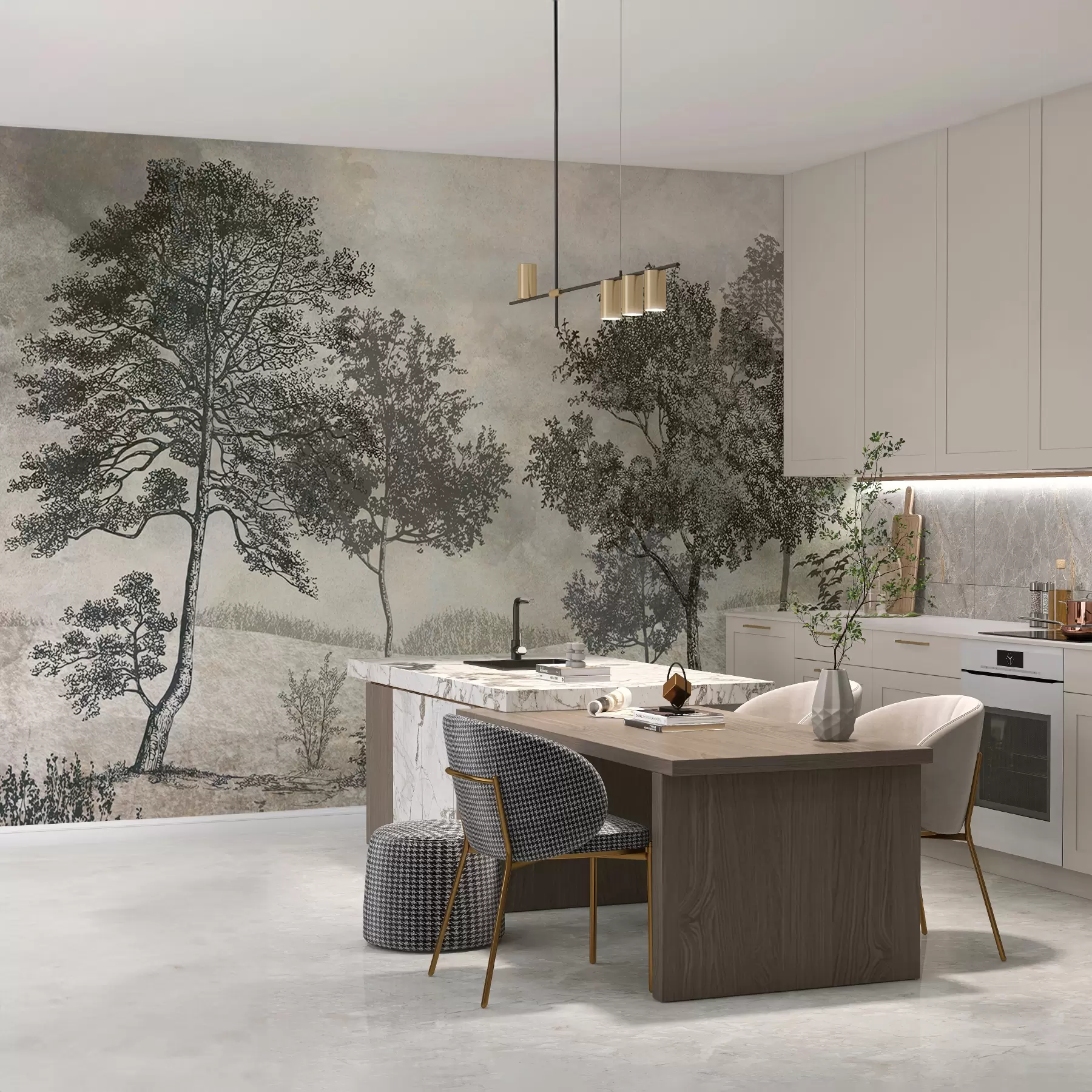 wall murals Vintage trees u80030