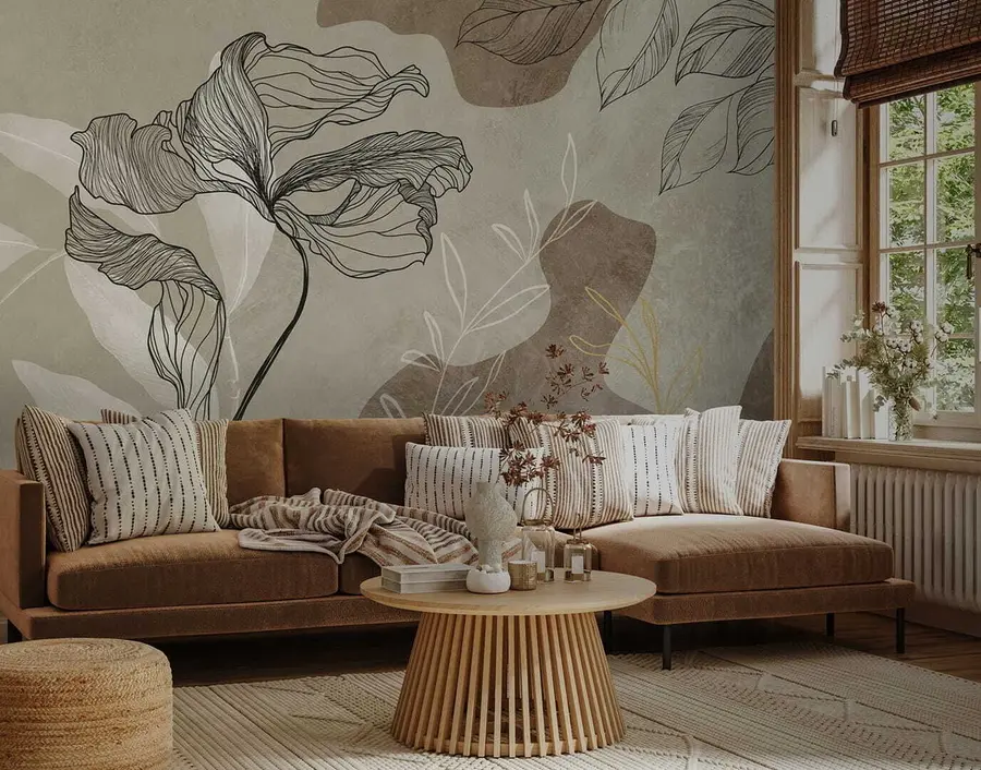 wall murals Boho style plants u71303