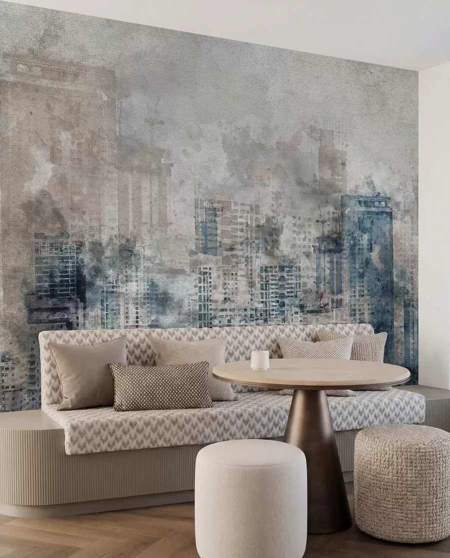 wall murals Watercolor city, canvas u20070
